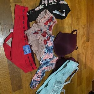 Pink underwear and bras